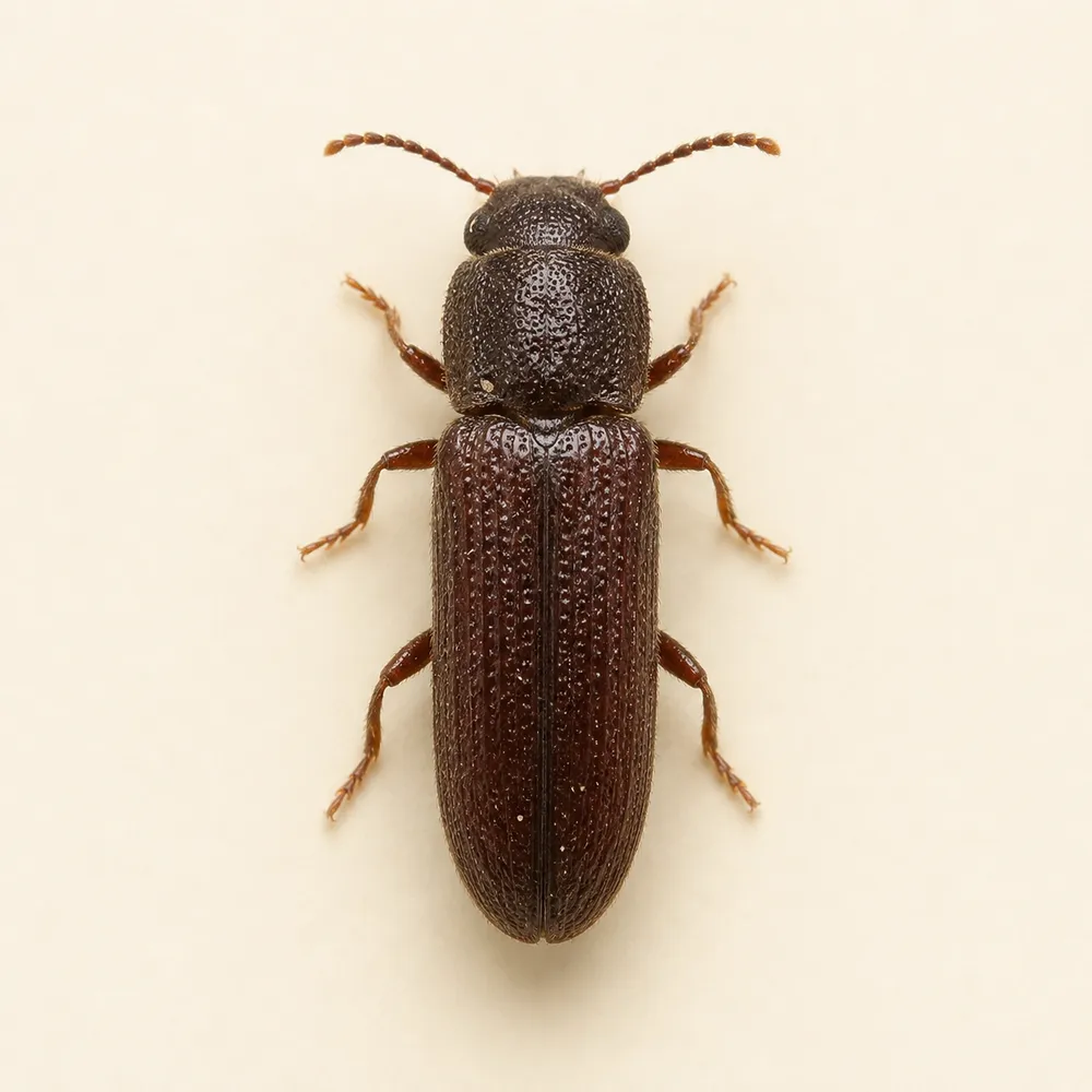 Wood-boring beetles close-up