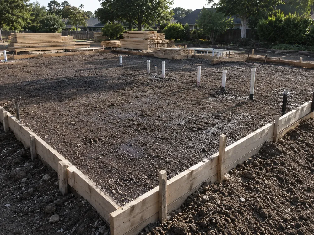 Pre-slab soil treatment in progress, Forterra Pest Control
